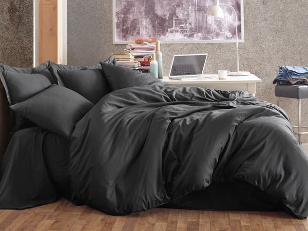 Maxhomen Mad Max Anhracite  Duvet Cover Set 100%  Cotton  Satin Bedding Set, Bedclothes, Wholesale